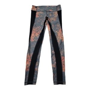 VMMA Leggings Womens Medium M Gray Orange Crop Abstract Athletic